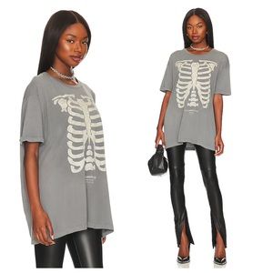 The Laundry Room X Free People Spooky Oversized Tee in Gravity Grey, M